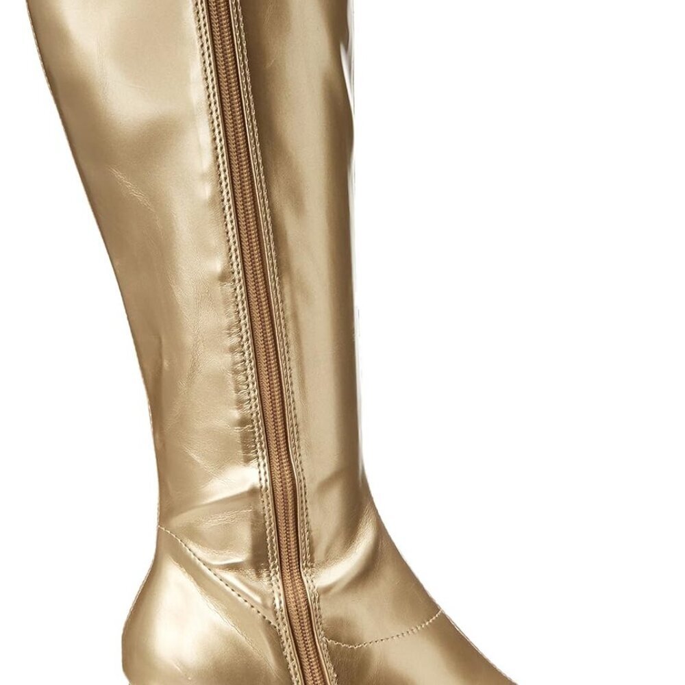 New Women's Knee High Boot Gold 8 - Picture 6 of 8